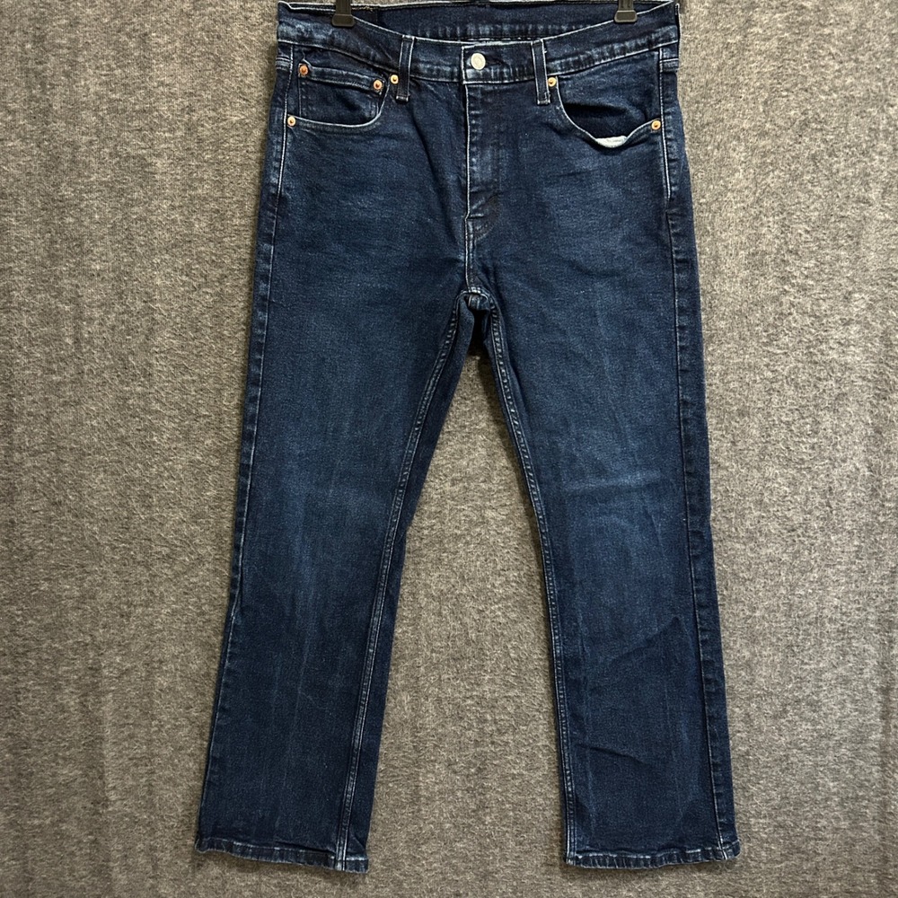 Levis 527 Slim Bootcut Jeans Men 34x30 Blue Dark Wash Denim Western Cowboy Rodeo